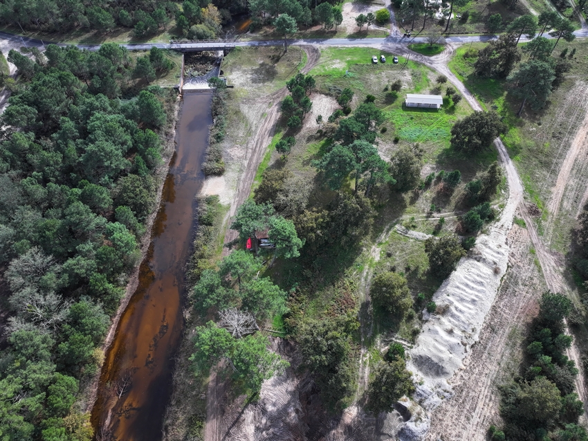 Démarrage des travaux sur l'écluse du Pas du Bouc au Porge 